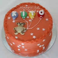 Baby Balloon and Teddy Bear Cake